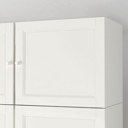 Kapaklı kitaplık, beyaz, 80x30x237 cm