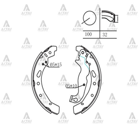 FREN BALATA MAZDA 2 2009-2013 / FIESTA 2008 PABUÇ ARKA DFY12638Z