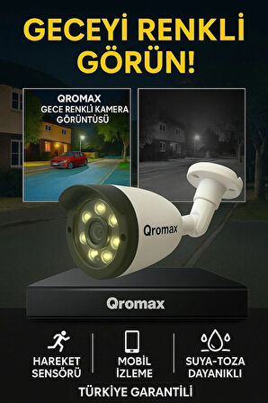 Gece Renkli Gösteren TurboHD 5Mp Lensli 8 Warm Ledli Güvenlik Kamerasi 3908W