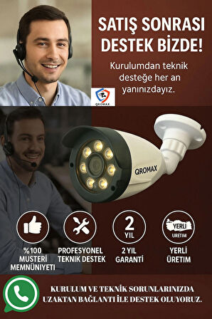 Gece Renkli Gösteren TurboHD 5Mp Lensli 8 Warm Ledli Güvenlik Kamerasi 3908W