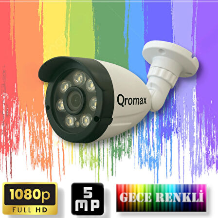 3 Kameralı Set - Yapay Zeka Özellikli Gece Renkli Gösteren 8 Warm Ledli TurboHD Güvenlik Kamerası Seti 3908W-104