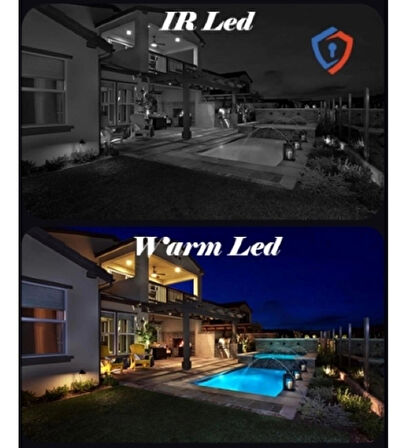 1 Kameralı Set - Yapay Zeka Özellikli Gece Renkli Gösteren 5MP SONY Lensli 4 Ultra Warm Ledli FULLHD Güvenlik Kamerası Seti 784W-114