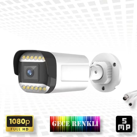 16 Kameralı Set - Yapay Zeka Özellikli Gece Renkli Gösteren 5MP SONY Lensli 12 Warm Ledli FULLHD Güvenlik Kamerası Seti 312W-116