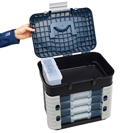 Balıkçı Çantası - Balıkçılık - 4 Çekmeceli 24.4L - BX