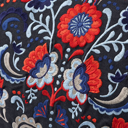 Kırlent, gri-çok renkli, 40x65 cm