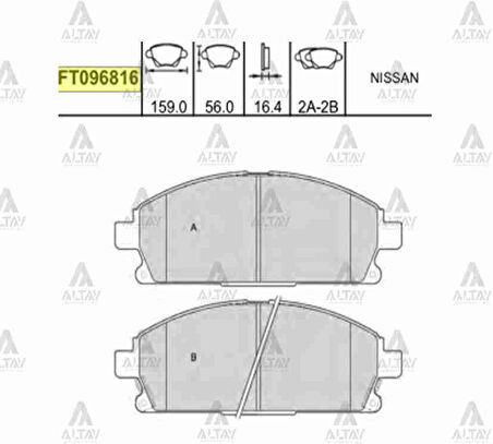 FREN BALATA 10-TRAIL 2001-2007 / PATHFINDER 1997-2004 ÖN 41060 0W785