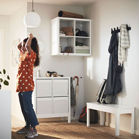 Açık raf ünitesi, beyaz-beyaz, 77x94 cm