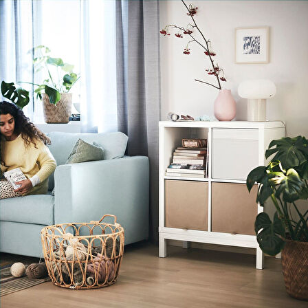 Açık raf ünitesi, beyaz-beyaz, 77x94 cm