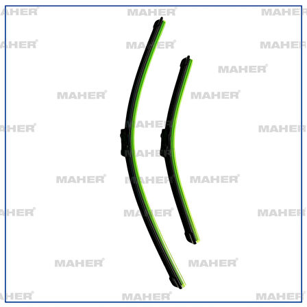 SILECEK SÜPÜRGESI TAKIM POLO 2009-2017 / A1 2010 / TOLEDO 2012 / FABIA 2014 / RAPID 2012 16MM BUTON 24+16 A555S (600MM+400MM) 6R1998002