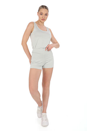 Extra Yumuşak Viskon Şort & Atlet Takım -Gri