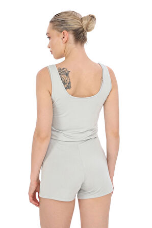 Extra Yumuşak Viskon Şort & Atlet Takım -Gri