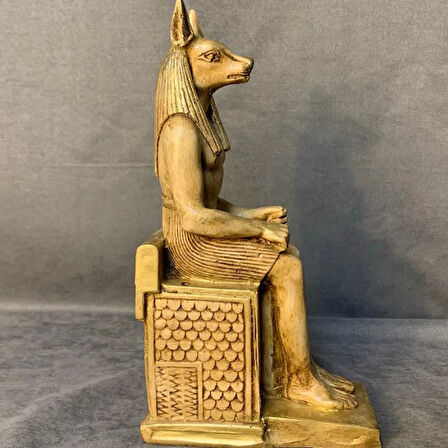 Uretti - Funda 1603 - El Yapımı 2'li Anubis Figürü Dekoratif Biblo - 7 x 24 cm