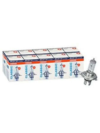 12V STANDART H4 AMPUL 55 / 60W TIRNAKLI P43T