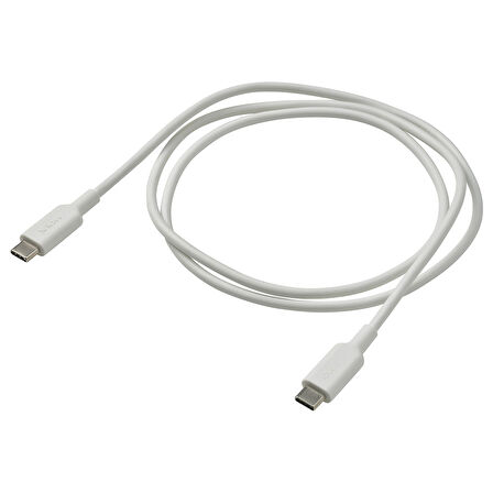USB-C - USB-C kablo, beyaz, 1.0 m