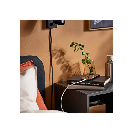 USB-C - USB-C kablo, beyaz, 1.0 m