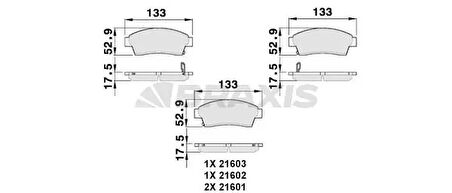 ON FREN BALATASI TOYOTA COROLLA 1993-1998 ENJ (AE100 AE101 KASA) CORONA CARINA AT191 92-97 RAV 4 97-