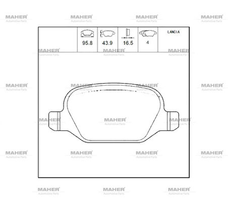 FREN BALATA LINEA 2007 / ALFA 147 2001-2010 / 500L 2012 ARKA 9948338