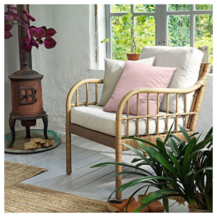Rattan koltuk, rattan, FRÖKNABO minderli
