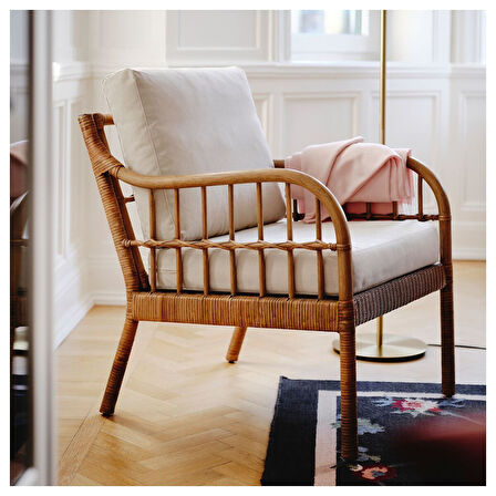 Rattan koltuk, rattan, FRÖKNABO minderli