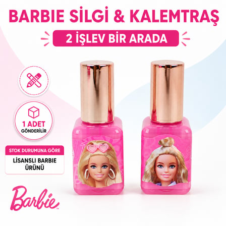 BakGelAl Barbie Ruj Şeklinde Silgi ve Kalemtıraş – 2’si 1 Arada Eğlenceli Kırtasiye Ürünü