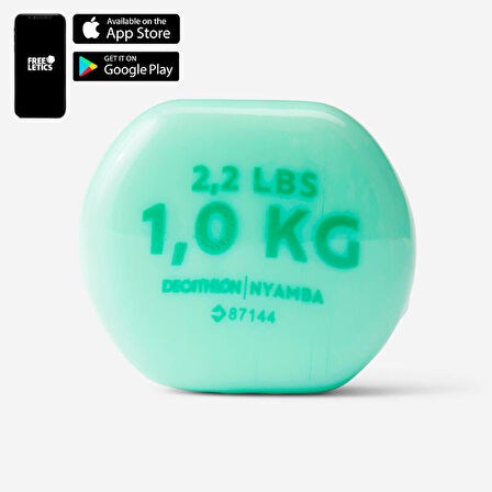 Yeşil 1 Kg Dambıl - 2 Adet - Fitness