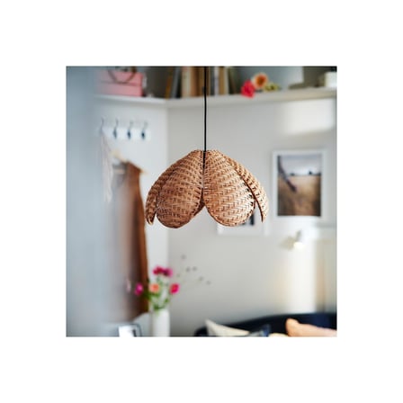 Sarkıt lamba , rattan-siyah, 45 cm
