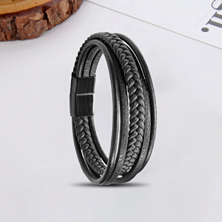  FM Çoklu Deri Bileklik 31833B1D1 