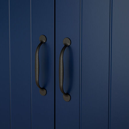 Tv ünitesi, mavi-siyah, 188x38x90 cm