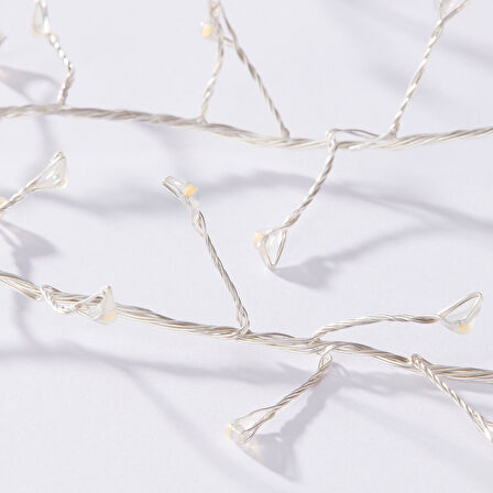 Aydınlatma zinciri, beyaz, 3.5 m, 160'lı, pilli