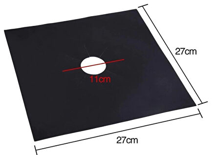 Ocak Koruyucu Folyo Yanmaz Yapışmaz 4'lü Set Siyah Renk 