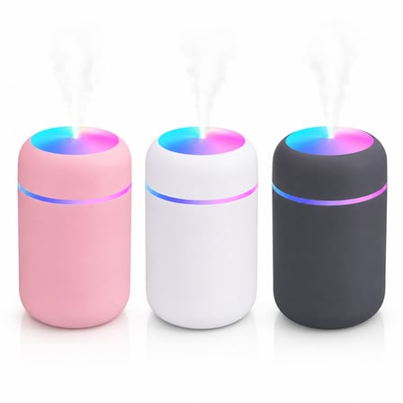 Ultrasonik Hava Nemlendirici Renkli LED Işıklı USB Mini Masaüstü Buhar Makinesi
