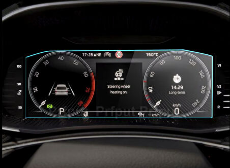Skoda Fabia hayalet ekran digital ekran koruyucu için full kaplama nano tempered ekran koruyucu 