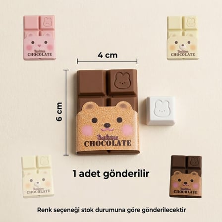 BakGelAl Ayıcıklı Çikolata Tasarımlı Eğlenceli Silgi