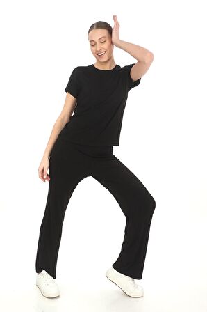 Tişört & Pantolon Takım-Siyah