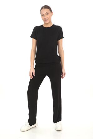 Tişört & Pantolon Takım-Siyah