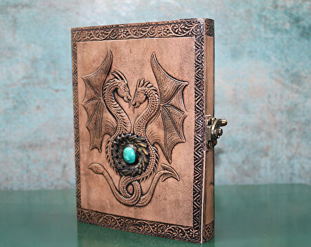 Taşlı Deri Defter Model 8 