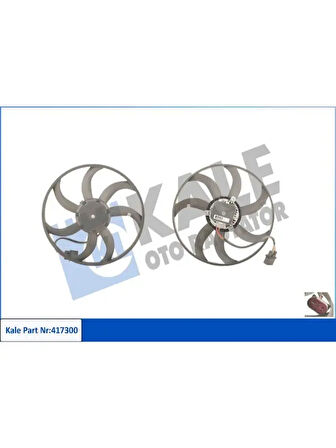 FAN MOTORU (BUYUK OLAN 400W 410mm) CADDY 040815 GOLF V VI 060914 TOURAN 0710 AMAROK 10 JETTA 0