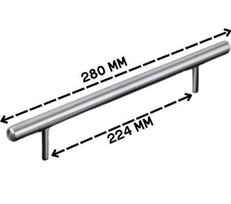 10 ADET Keijo INOX 224mm Paslanmaz Kulp (mobilya, dolap kulbu, kulp modeli)