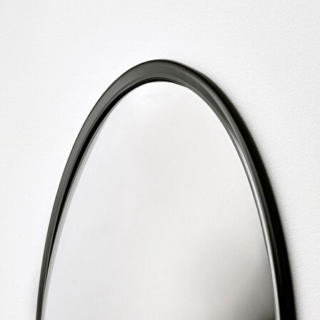 Dekoratif bombeli ayna, siyah, 41 cm