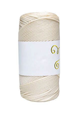 Makrome İpi 3mm  Polyester Ekru