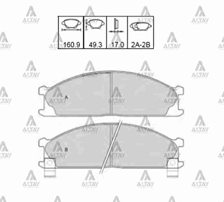 FREN BALATA PICKUP 1999-2002 / PATROL-URVAN 1987-1996 ÖN 41060 23C93