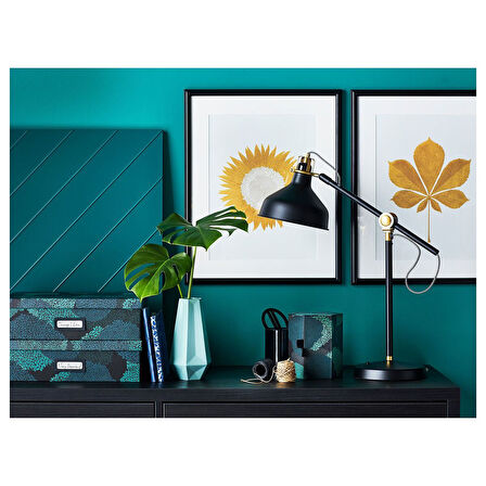 Çalışma lambası, siyah, 20 cm