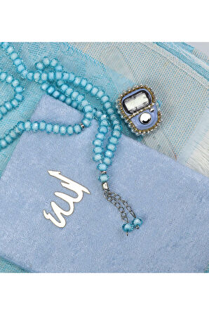 Mavi 4 Parça Seccade Hediye Seti