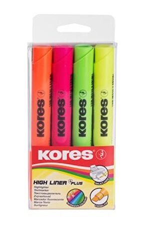 Kores Fosforlu Kalem Neon 4 Renk 36040