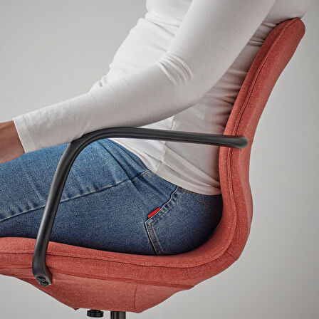 Çalışma sandalyesi, gunnared kırmızı-siyah