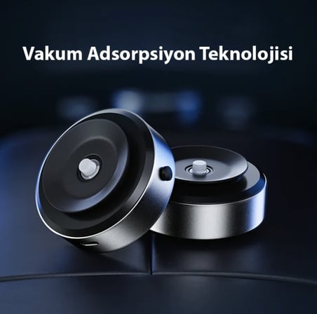 Premium manyetik mıknatıslı araç içi telefon tutucu tüm yüzeyler için vakumlu tutucu
