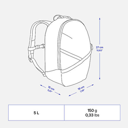 Çocuk Outdoor Sırt Çantası - 2/6 Yaş - 5 L - Mavi - MH100