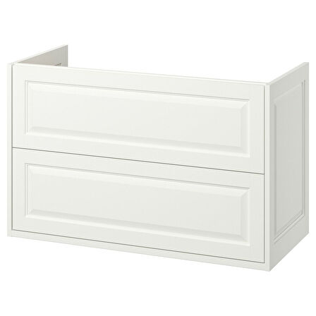 Lavabo dolabı, beyaz, 100x48x63 cm, 2 çekmeceli