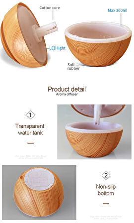 Küre Hava Nemlendirici Humidifer 7 Renk Rgb gece lambası Bebek Ve çocuk odaları için menlendirici