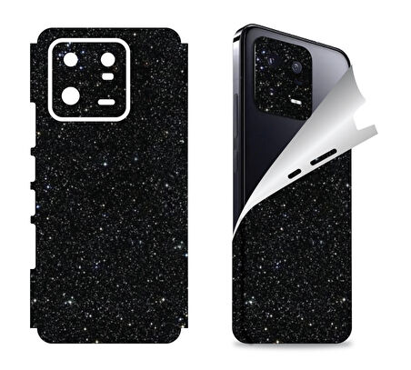 Xiaomi Mi 13 Lite için uyumlu 360 full arka ve yan kaplama koruma sticker SİMLİ SİYAH